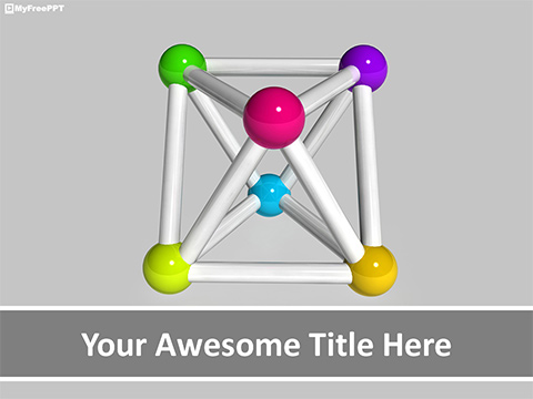 3d Colored Molecules PowerPoint Template