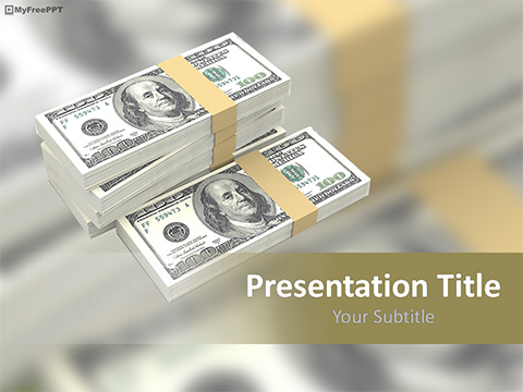 Bundle of Dollars PowerPoint Template