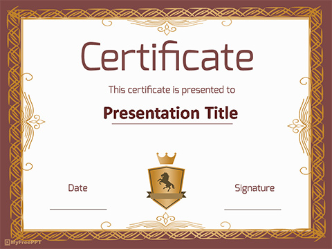 Business Certificate PowerPoint Template