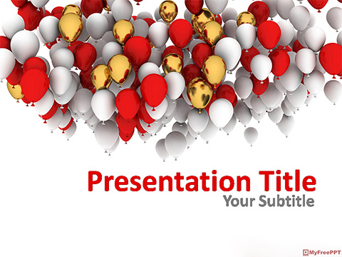 Celebration Balloons PowerPoint Template