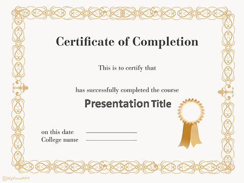 Certificate PowerPoint Template