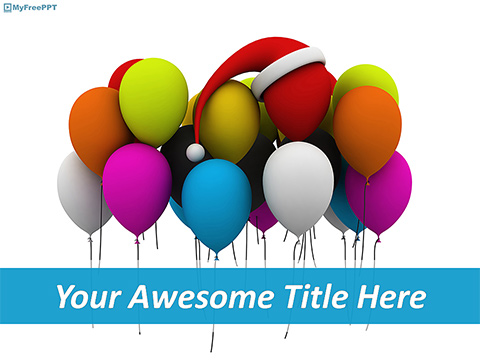 Christmas Balloons PowerPoint Template