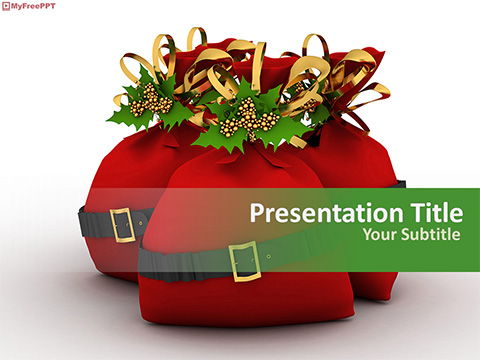 Christmas Gift Bags PowerPoint Template