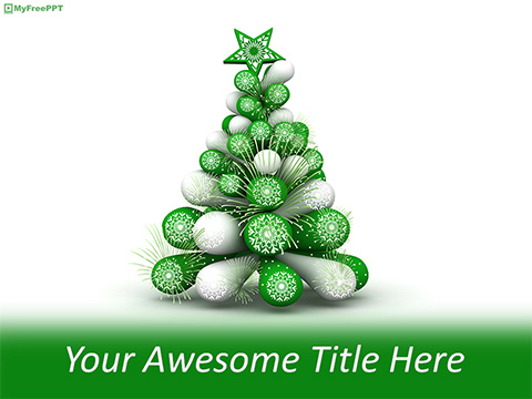 Christmas Tree Made of Balloons PowerPoint Template