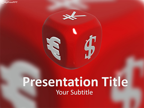 Currency Dice PowerPoint Template