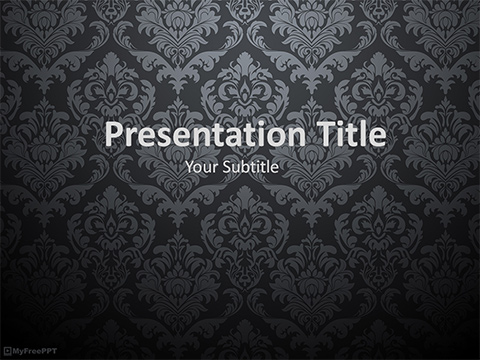 Dark Damask PowerPoint Template