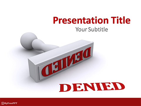 Denied Stamp PowerPoint Template