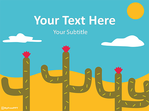 Desert Cactus PowerPoint Template