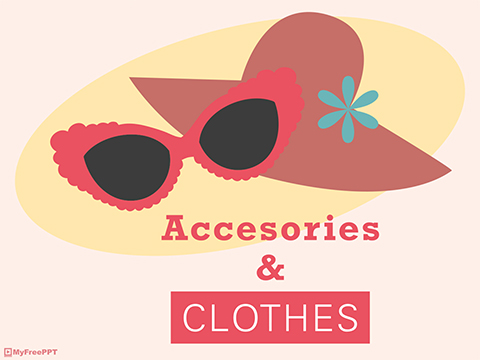 Fashion Accessories and Clothes PowerPoint Template
