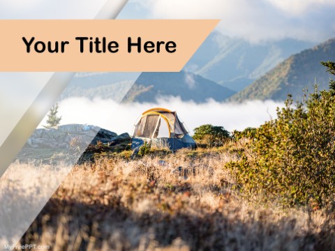 Free Mountain Camping PPT Template 