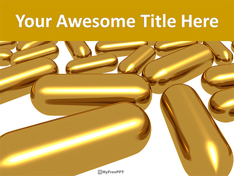 Golden Capsules PowerPoint Template