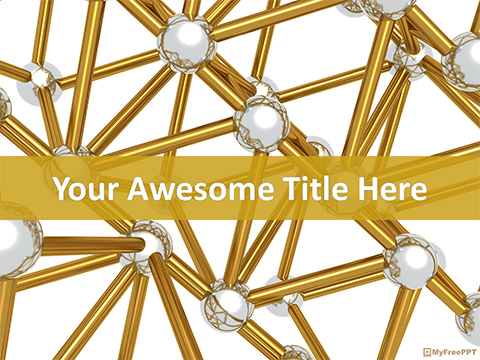 Golden Molecules PowerPoint Template