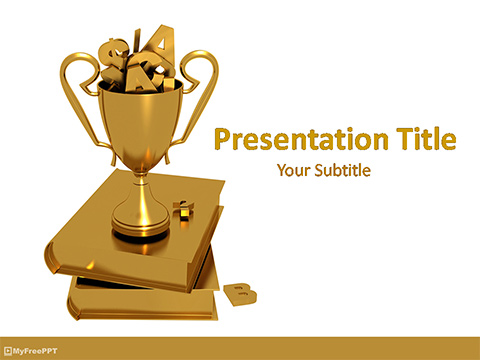 Golden Opportunity for Education PowerPoint Template