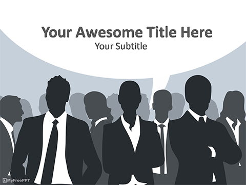 Group of Business People PowerPoint Template