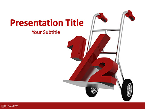 Half Discount on Shopping PowerPoint Template