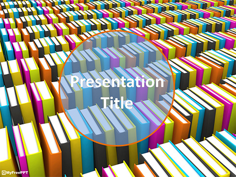 Herd of Books PowerPoint Template