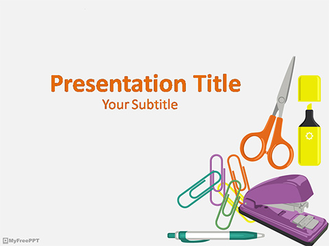 Office Supplies PowerPoint Template