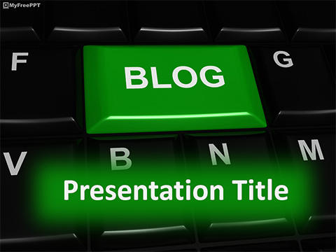 Online Blogging PowerPoint Template