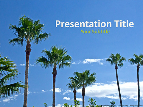 Palm Trees PowerPoint Template