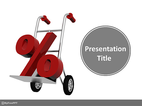 Percent Discount on Shopping PowerPoint Template