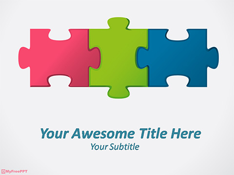 Puzzle Cubes PowerPoint Template