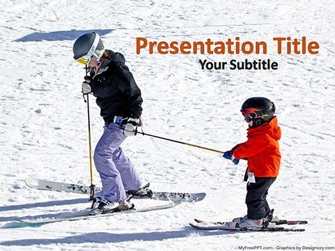 Skier PowerPoint Template