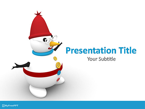 Snowman Character PowerPoint Template