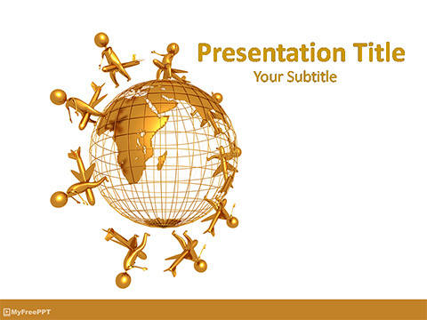 Travel Around Earth PowerPoint Template