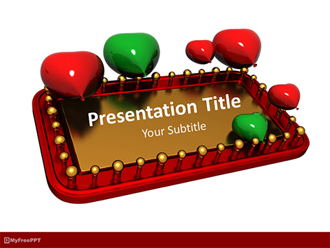 Valentine Retro Banner PowerPoint Template