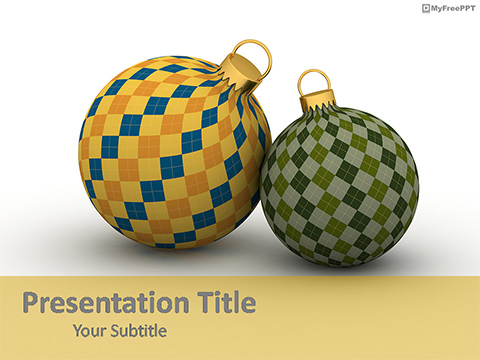 Vintage Baubles PowerPoint Template