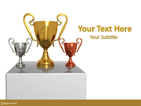 Winners Trophies PowerPoint Template