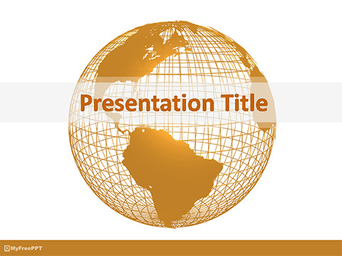 Wireframe Globe PowerPoint Template